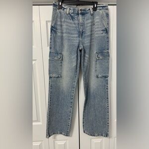 Pistola Women's Relaxed Blue Cargo Jeans